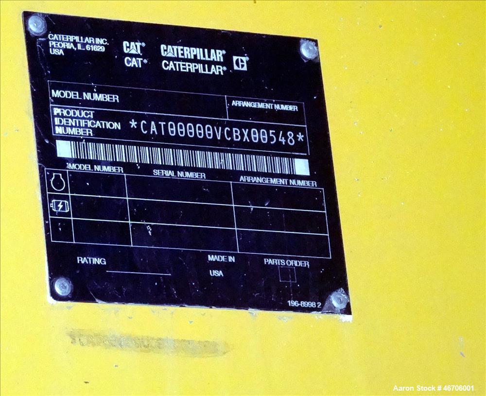 Used Caterpillar 500 kW diesel generator set. CAT 3456 engine