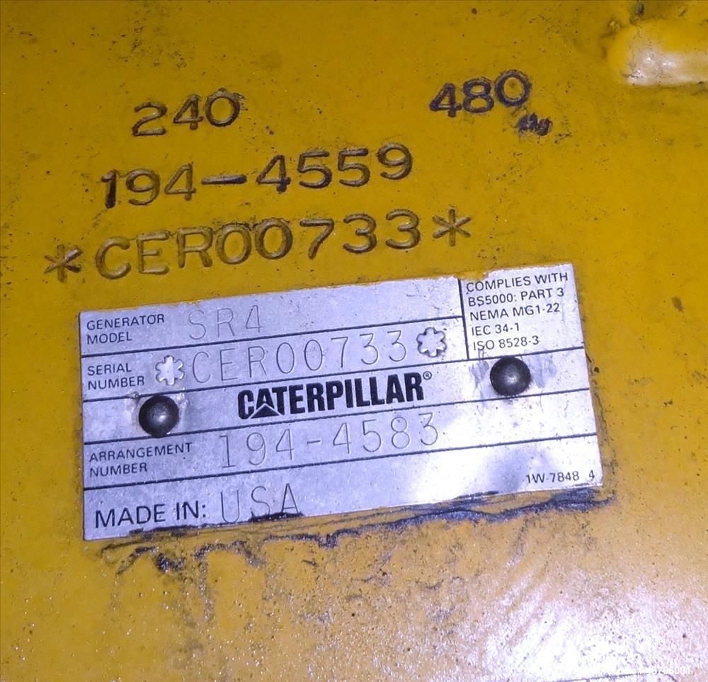 Used Caterpillar 500 kW diesel generator set. CAT 3456 engine