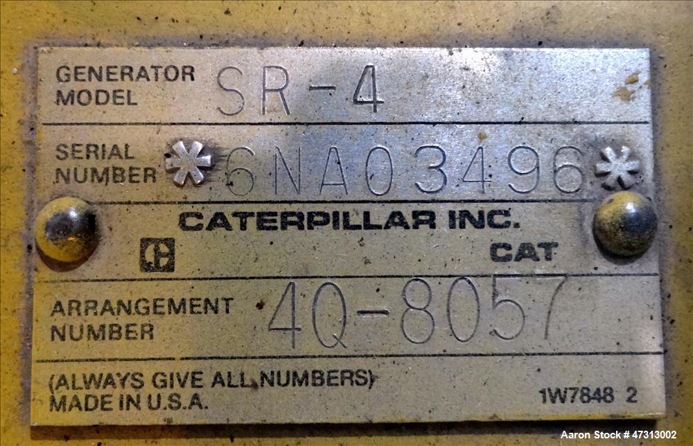 Used Caterpillar 750 kW Diesel Generator Set. CAT 3508 Engine