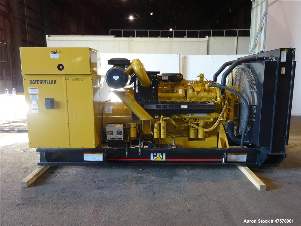 Used Caterpillar 500 kW diesel generator set. CAT 3412 engine. UL 2200 listed