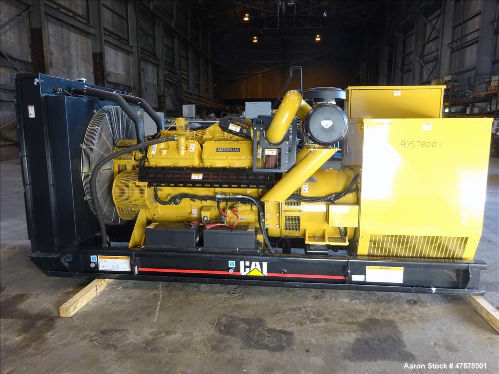 Used Caterpillar 500 kW diesel generator set. CAT 3412 engine. UL 2200 listed