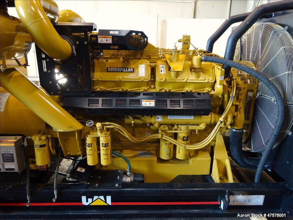 Used Caterpillar 500 kW diesel generator set. CAT 3412 engine. UL 2200 listed
