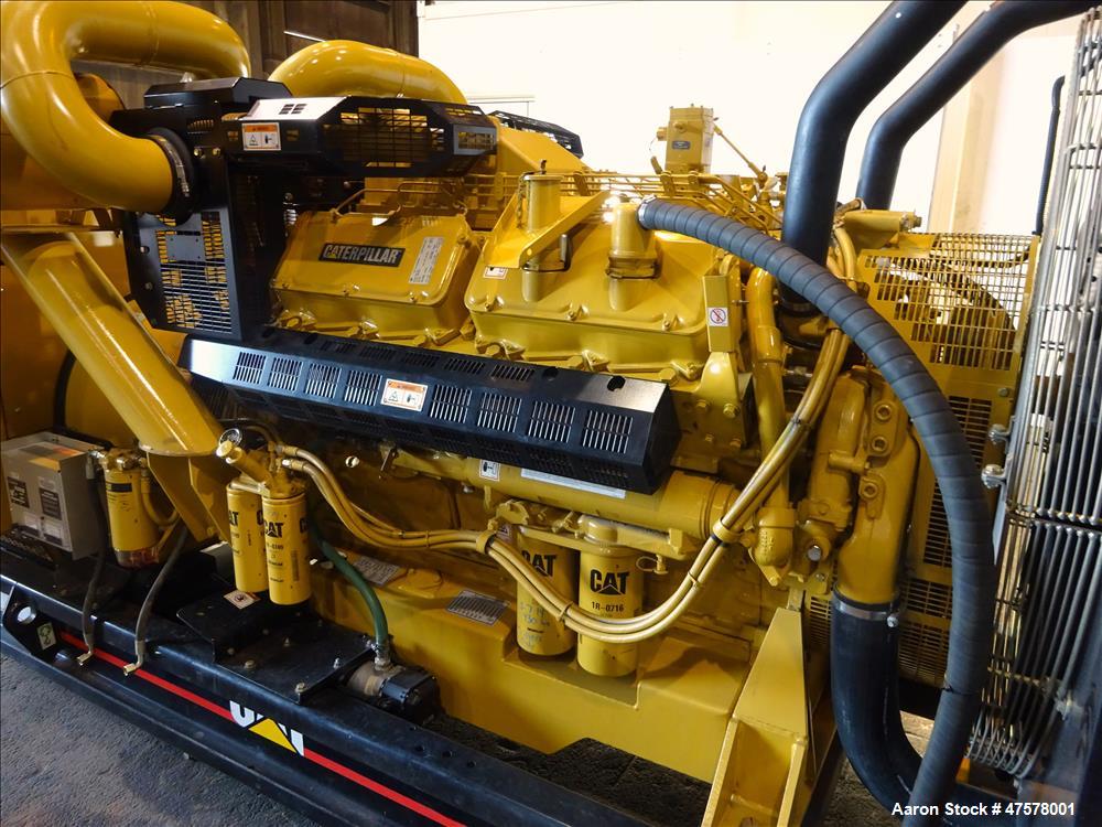Used Caterpillar 500 kW diesel generator set. CAT 3412 engine. UL 2200 listed