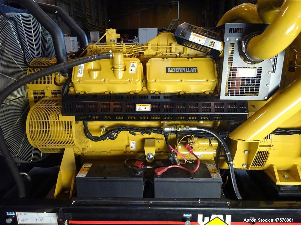 Used Caterpillar 500 kW diesel generator set. CAT 3412 engine. UL 2200 listed