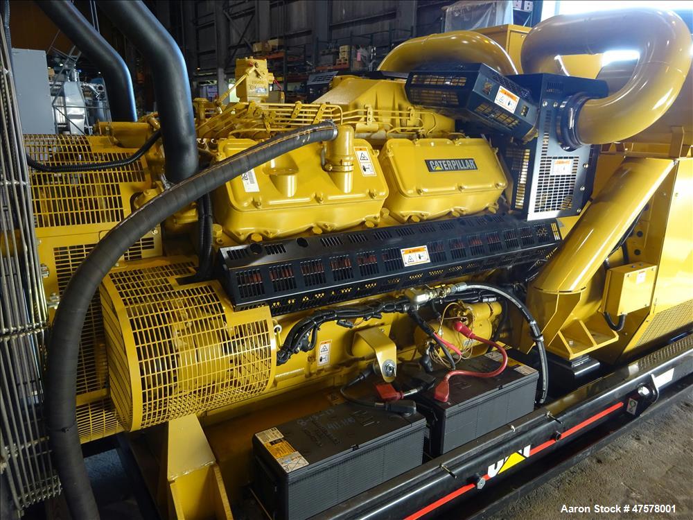 Used Caterpillar 500 kW diesel generator set. CAT 3412 engine. UL 2200 listed
