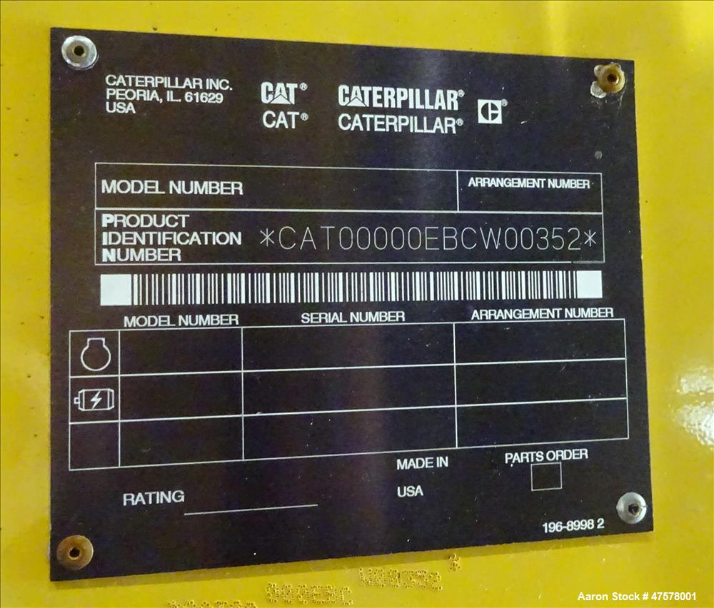 Used Caterpillar 500 kW diesel generator set. CAT 3412 engine. UL 2200 listed