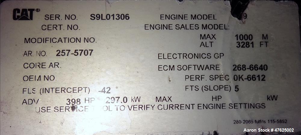 Used Caterpillar XQ250 rental grade portable generator CAT C9 EPA Tier 3