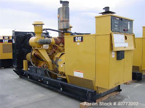 Used Cat diesel generator set, 600 kW standby, 545 kW prime rating, 3/60/277-480V. Cat 3412 engine. 800 amp breaker. 2510 hours. New 2005.