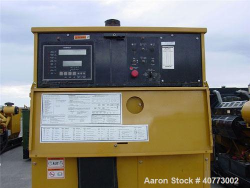 Used Cat diesel generator set, 600 kW standby, 545 kW prime rating, 3/60/277-480V. Cat 3412 engine. 800 amp breaker. 2510 hours. New 2005.