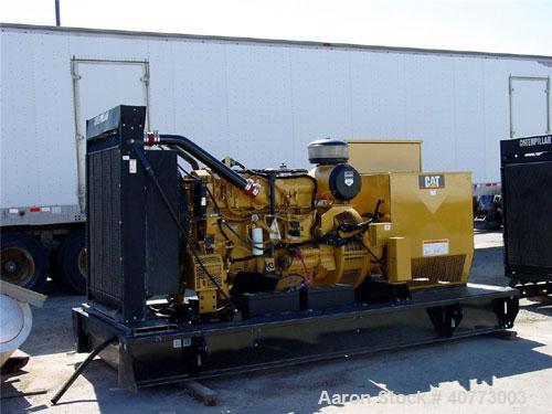 Used Cat 365 kW prime power rating diesel generator set. EPA Tier 2. 3/60/277-480V. Cat model 3456 DITA engine. 800 amp main line circuit breaker. Residential silencer. 2345 hours. Year 2003