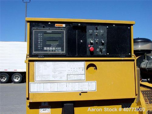 Used Cat 365 kW prime power rating diesel generator set. EPA Tier 2. 3/60/277-480V. Cat model 3456 DITA engine. 800 amp main line circuit breaker. Residential silencer. 2345 hours. Year 2003