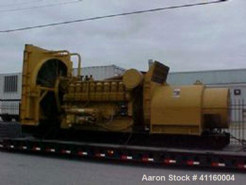 Used Caterpillar 1500 kW Continuous Rated Diesel Generator Set. Cat model 3516 DITA engine, Katomodel A241980000 generator end, 3/60/7200-12470V. 653 hours. Year 1987.