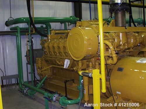 Used Power Plant consisting of (6) CAT G3516 low emmission natural gas fueled generator sets, 3/60/4160V, 1200 rpm. Each is rated 770 kW prime. (6) External cooling radiators. Includes metal frame bu...