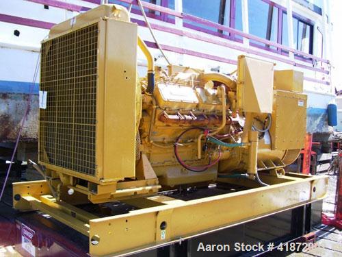 Used Cat 500 kW Diesel Generator Set. Caterpillar model 3412 DITTA engine rated 742 HP @ 1800 RPM. Caterpillar SR4 generator, frame 593 with PM excitation - 12 wire, 3/60/277-480V, digital voltage re...