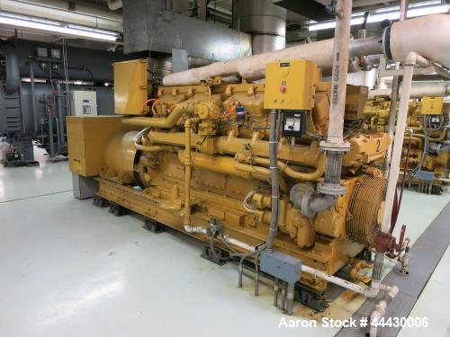 Used- Caterpillar 650 kW  natural gas generator. CAT G399 engine