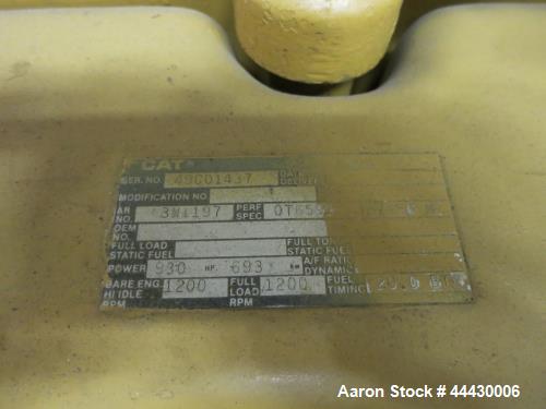 Used Caterpillar 650 kW  natural gas generator. CAT G399 engine