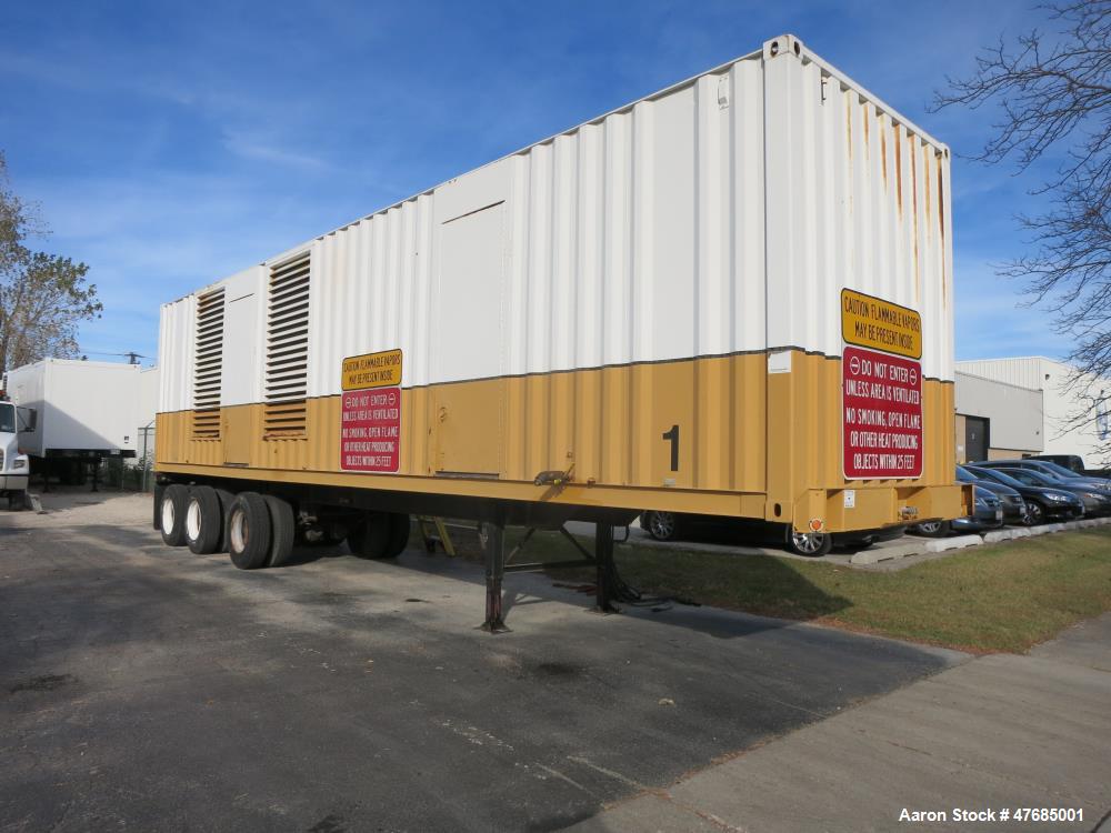 Used Caterpillar 2000 kW portable / trailered diesel generator. CAT 3516 engine