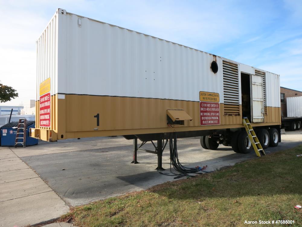 Used Caterpillar 2000 kW portable / trailered diesel generator. CAT 3516 engine