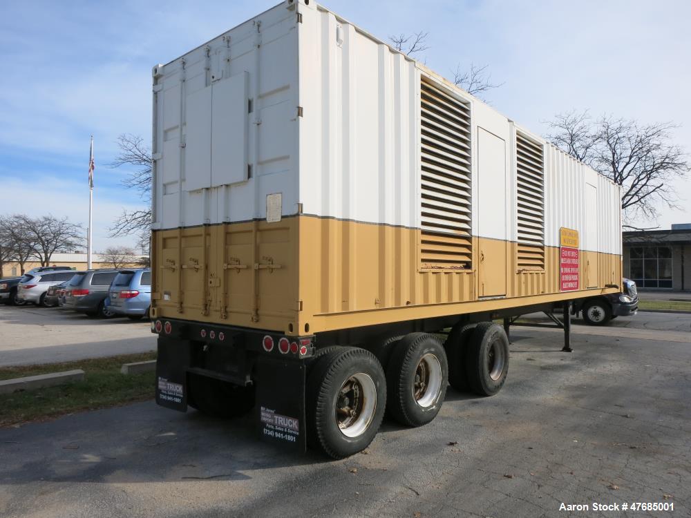 Used Caterpillar 2000 kW portable / trailered diesel generator. CAT 3516 engine