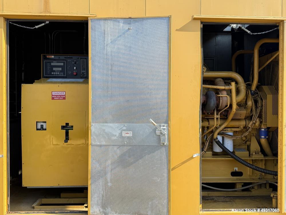 Used Caterpillar 800 kW Diesel Generator Set – CAT 3412, 1180 HP, 480V, 852 Hours, Enclosed with Fuel Tank