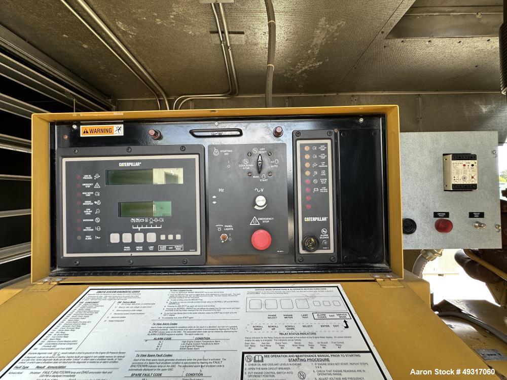 Used Caterpillar 800 kW Diesel Generator Set – CAT 3412, 1180 HP, 480V, 852 Hours, Enclosed with Fuel Tank