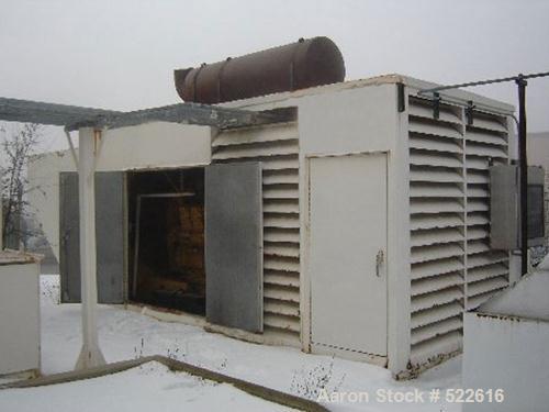 USED: Caterpillar 3508 diesel generator set. 1125 kva, 900 kw, 480 volts, 60 hz and 1353 amps. Includes ATS. Year 1991. 1500 gallon fuel tank. Dimensions: 15' long x 6' wide x 6'8" high. 914 hours to...