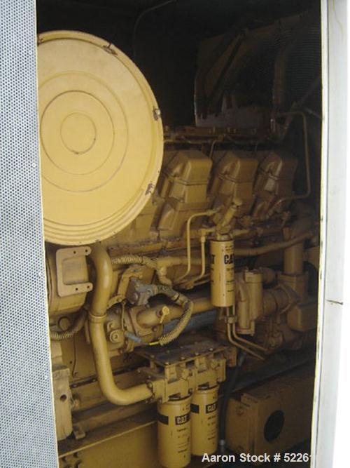 USED: Caterpillar 3508 diesel generator set. 1125 kva, 900 kw, 480 volts, 60 hz and 1353 amps. Includes ATS. Year 1991. 1500 gallon fuel tank. Dimensions: 15' long x 6' wide x 6'8" high. 914 hours to...