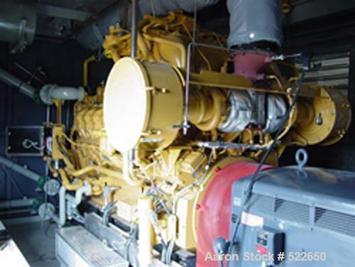 USED: Cat G3516 natural gas 1400 kw, 3/60/4160V, induction generatorset. Built in 2003. Engine power 1818 hp. Fuel gas pressure 1.5-5.0psig. Ignition system Adem 3. Engine speed 1800 rpm. Min methane...