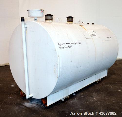 Used Certified Tank & Mfg Double Wall UL142 Fuel Storage Tank, 1500 Gallon, Carbon Steel. Built 2000.