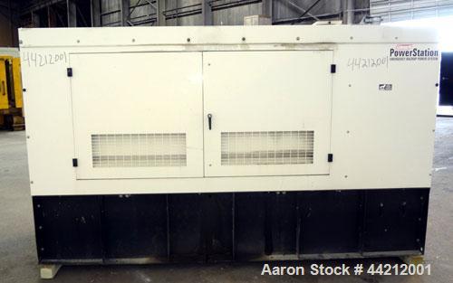 Used Coleman/Perkins 105 kW standby diesel generator set, model PM5105E42D, SN-8217. 3/60/277/480V. 200 Amp main-line circuit breaker. Weather enclosure, 250 gallon sub-base fuel tank. 140 hrs. Year ...