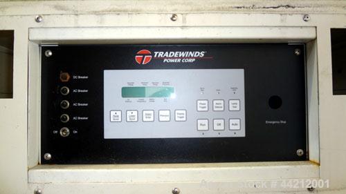 Used Coleman/Perkins 105 kW standby diesel generator set, model PM5105E42D, SN-8217. 3/60/277/480V. 200 Amp main-line circuit breaker. Weather enclosure, 250 gallon sub-base fuel tank. 140 hrs. Year ...