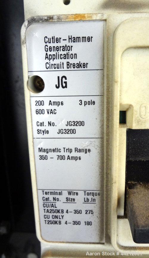 Used Coleman/Perkins 105 kW standby diesel generator set, model PM5105E42D, SN-8217. 3/60/277/480V. 200 Amp main-line circuit breaker. Weather enclosure, 250 gallon sub-base fuel tank. 140 hrs. Year ...