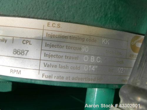 Unused- Cummins 1500 kW standby (1250 kW prime) Diesel Generator Set, model DFLE-5774913, serial #L060002970. Cummins KTA 50-G9 rated 2220 hp @ 1800 rpm, EPA Tier 1, 3/60/480V. PowerCommand digital c...