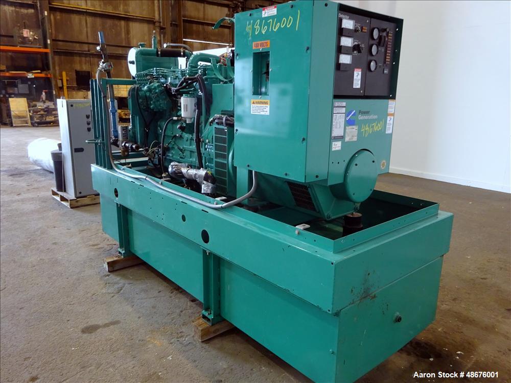 Used- Cummins 125 kW standby diesel generator set, model DGEA-5595795