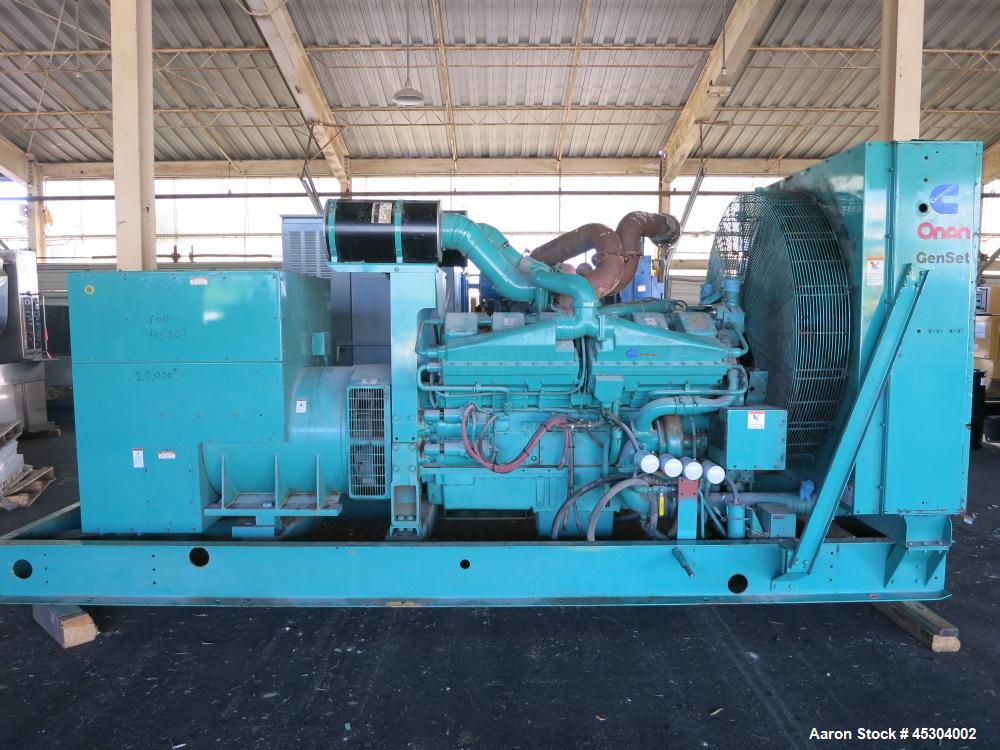 Used Cummins 1000kW Standby Diesel Generator Set, Model 1000DFJD