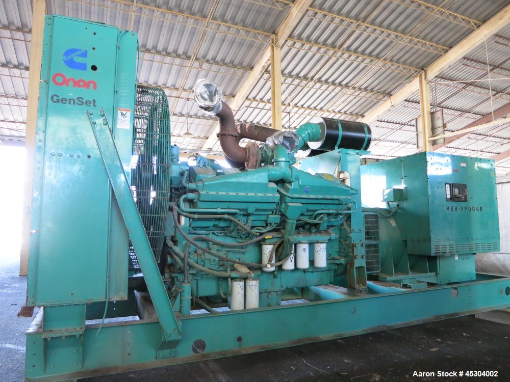 Used Cummins 1000kW Standby Diesel Generator Set, Model 1000DFJD