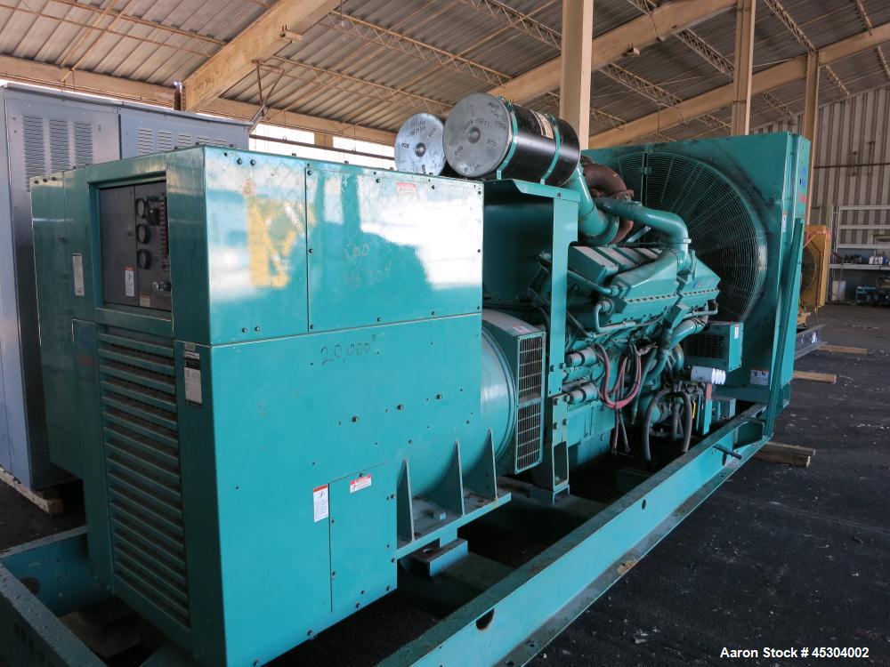 Used Cummins 1000kW Standby Diesel Generator Set, Model 1000DFJD