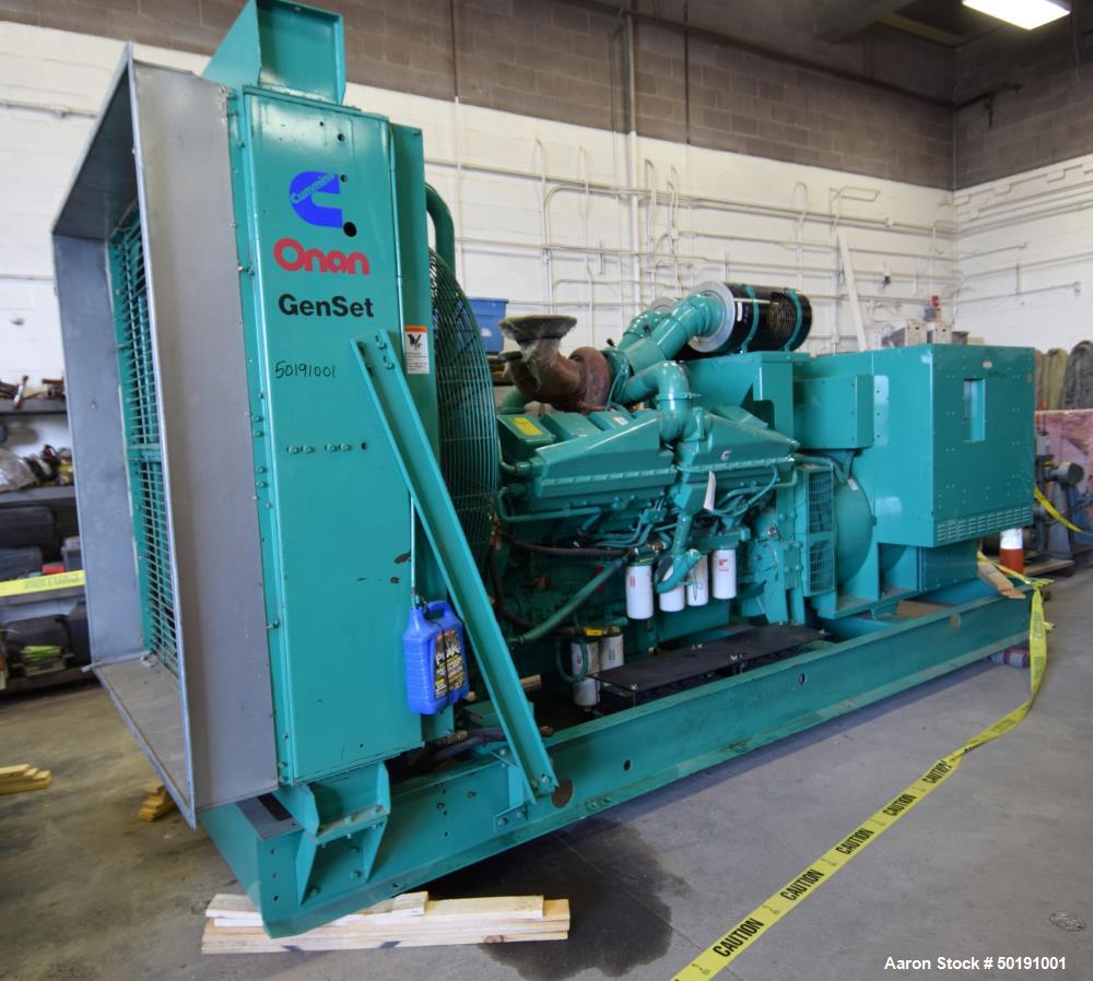 Used- Cummins 1000 kW Standby Diesel Generator Set, Model 1000DFJD