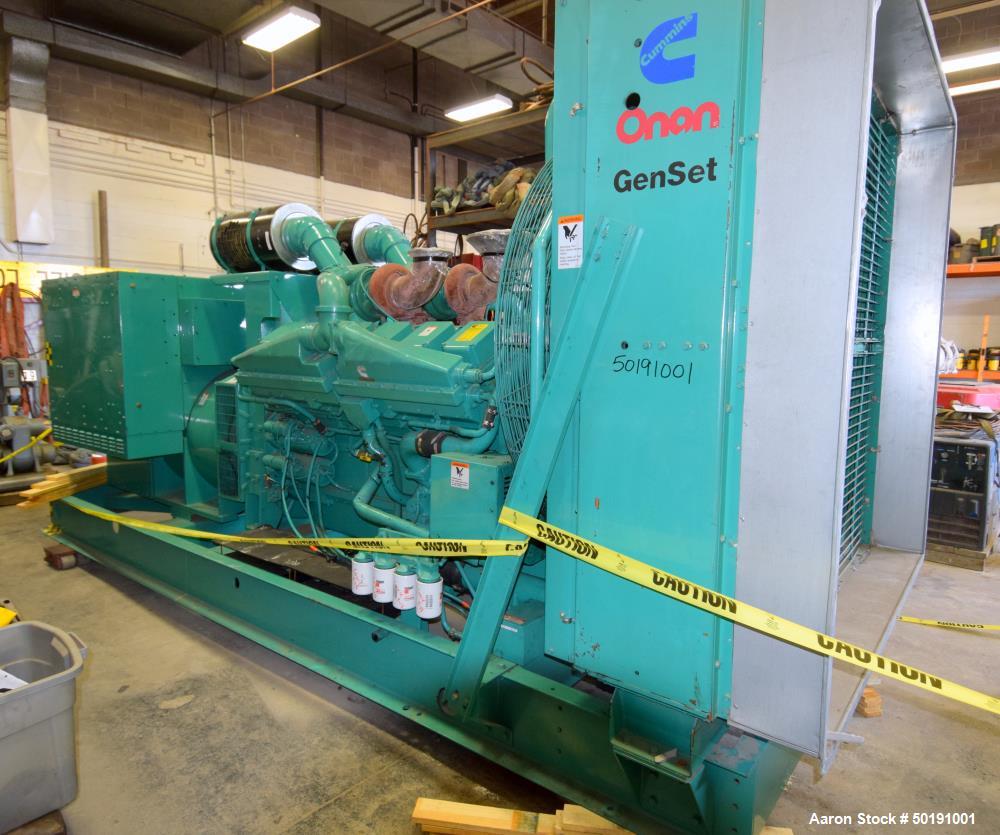 Used Cummins 1000 kW Standby Diesel Generator Set, Model 1000DFJD