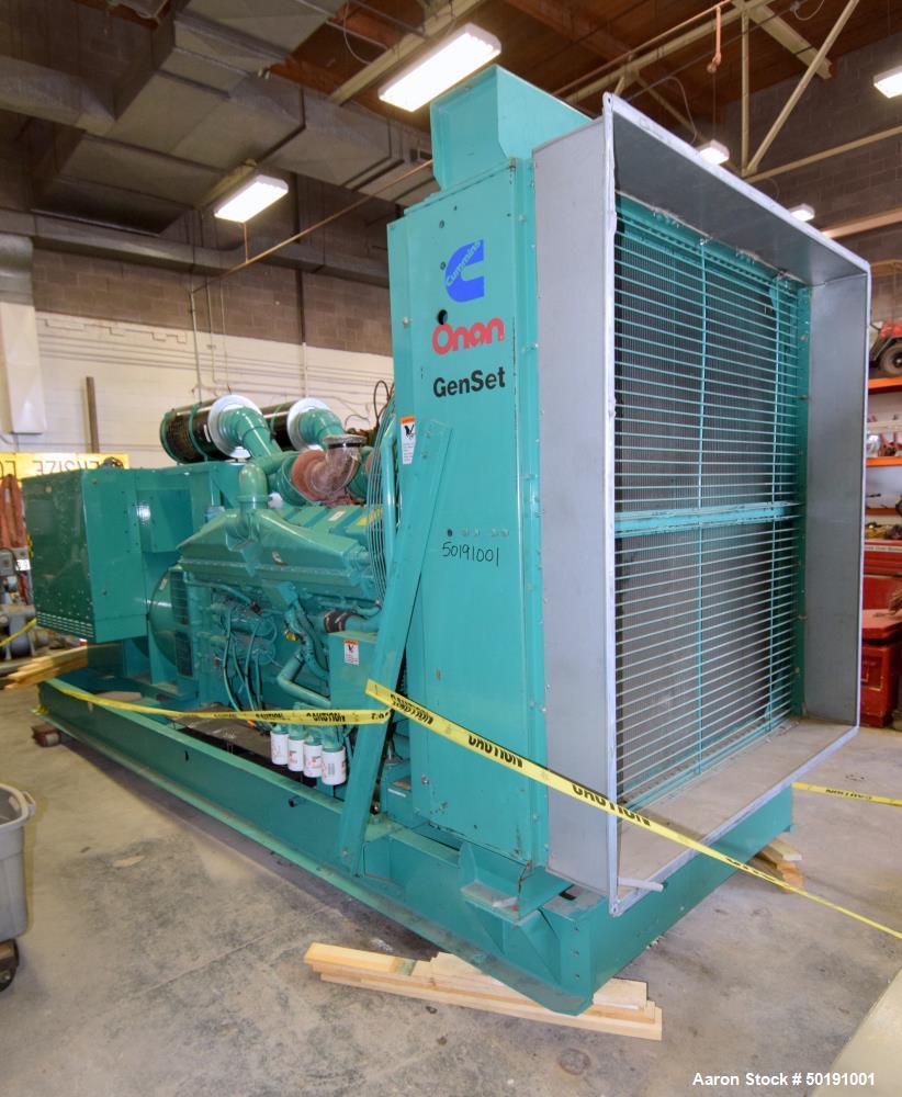 Used Cummins 1000 kW Standby Diesel Generator Set, Model 1000DFJD