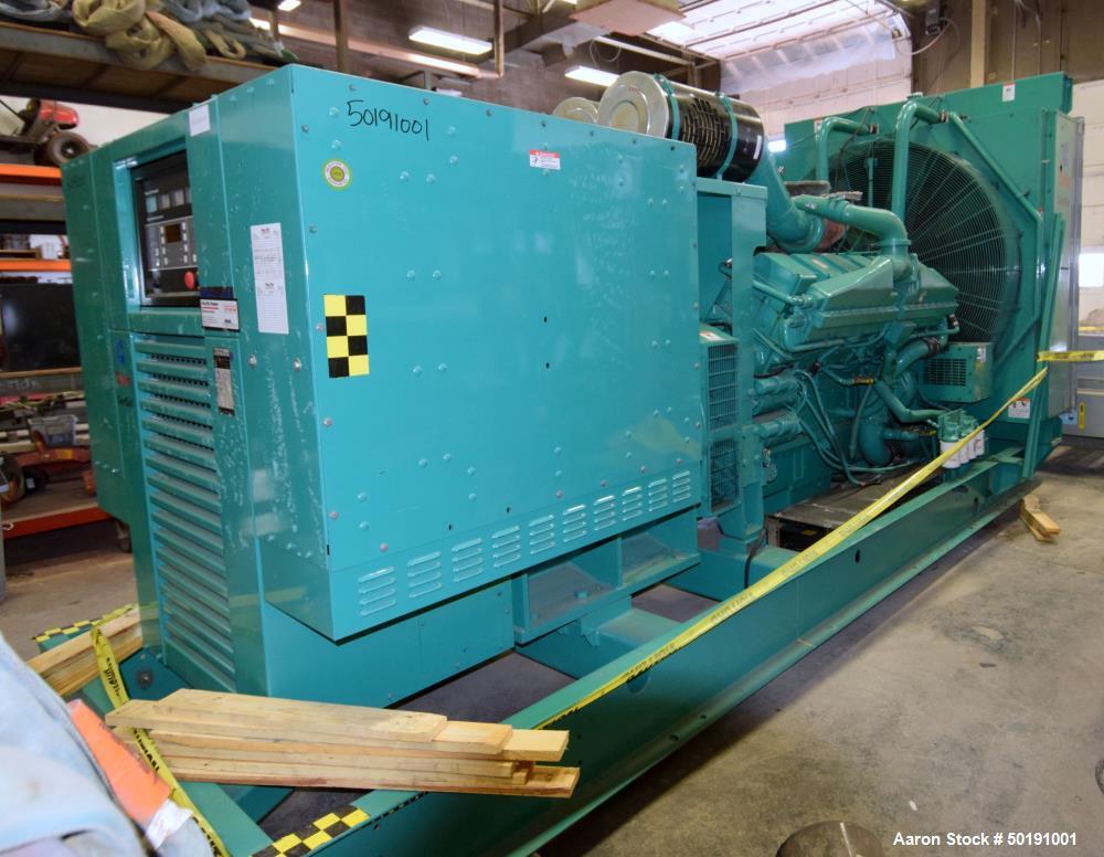 Used Cummins 1000 kW Standby Diesel Generator Set, Model 1000DFJD