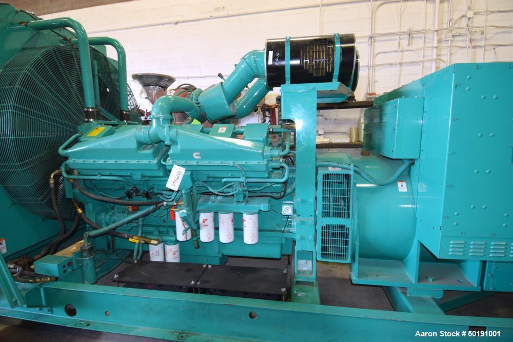Used Cummins 1000 kW Standby Diesel Generator Set, Model 1000DFJD
