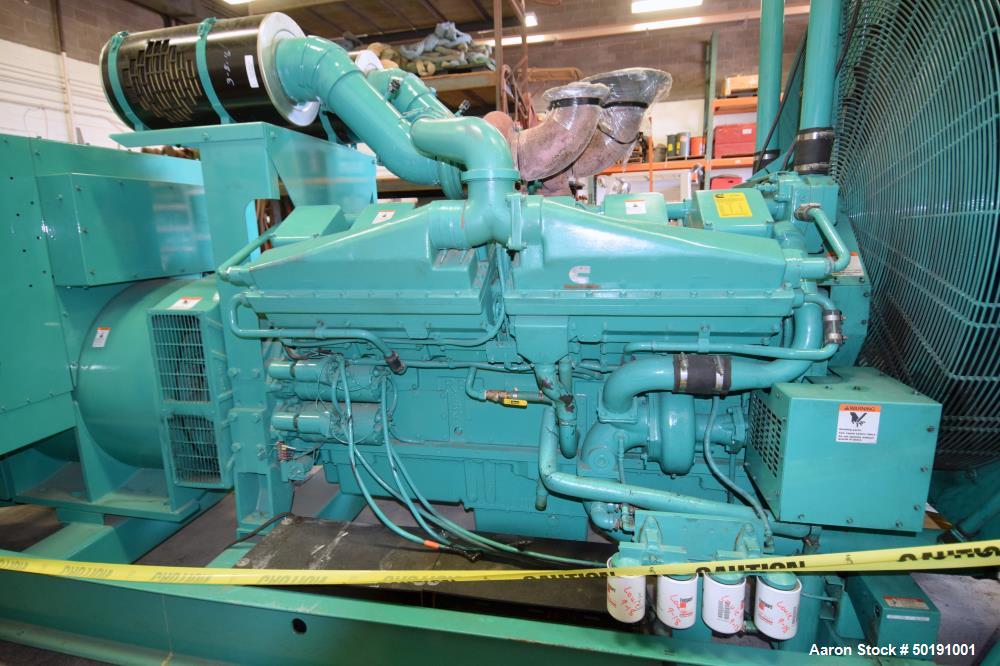 Used Cummins 1000 kW Standby Diesel Generator Set, Model 1000DFJD