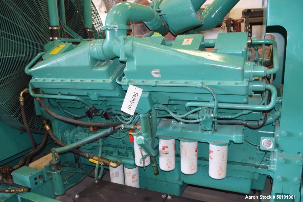 Used- Cummins 1000 kW Standby Diesel Generator Set, Model 1000DFJD