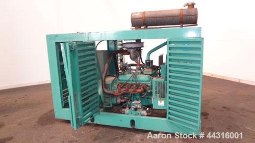 Used Cummins Onan 100kW Standby Natural Gas Generator Set. Cummins model 100ENBA, SN-K960622806. Ford LSG-8751- 6005-A engine rated 173 HP @ 1800 RPM. 3/60/120/208V, 12 lead reconnectable, rated 67 k...