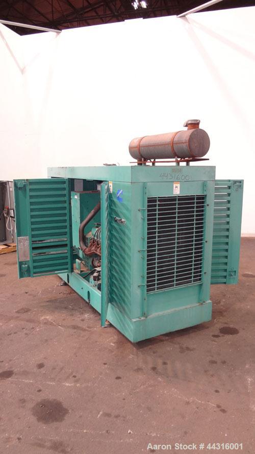 Used Cummins Onan 100kW Standby Natural Gas Generator Set. Cummins model 100ENBA, SN-K960622806. Ford LSG-8751- 6005-A engine rated 173 HP @ 1800 RPM. 3/60/120/208V, 12 lead reconnectable, rated 67 k...