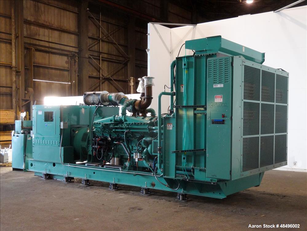Used Cummins 1250 kW Standby Diesel Generator Set, Model 1250DFLC-5041.