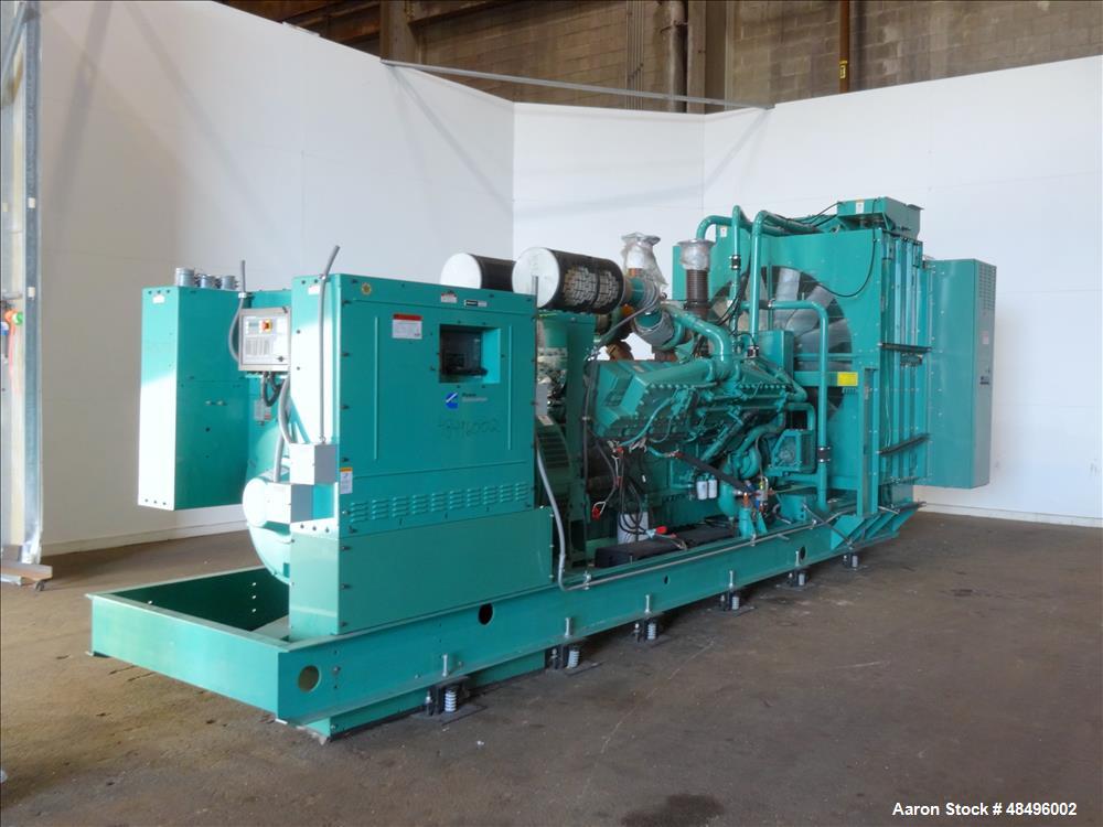 Used Cummins 1250 kW Standby Diesel Generator Set, Model 1250DFLC-5041.
