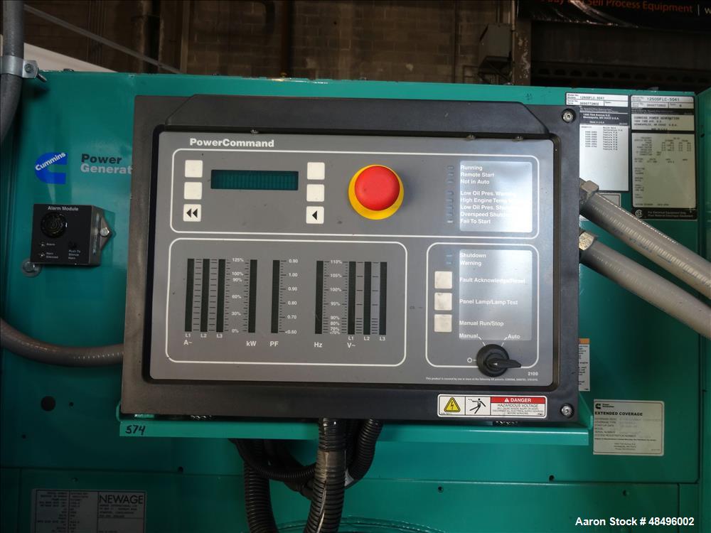 Used Cummins 1250 kW Standby Diesel Generator Set, Model 1250DFLC-5041.