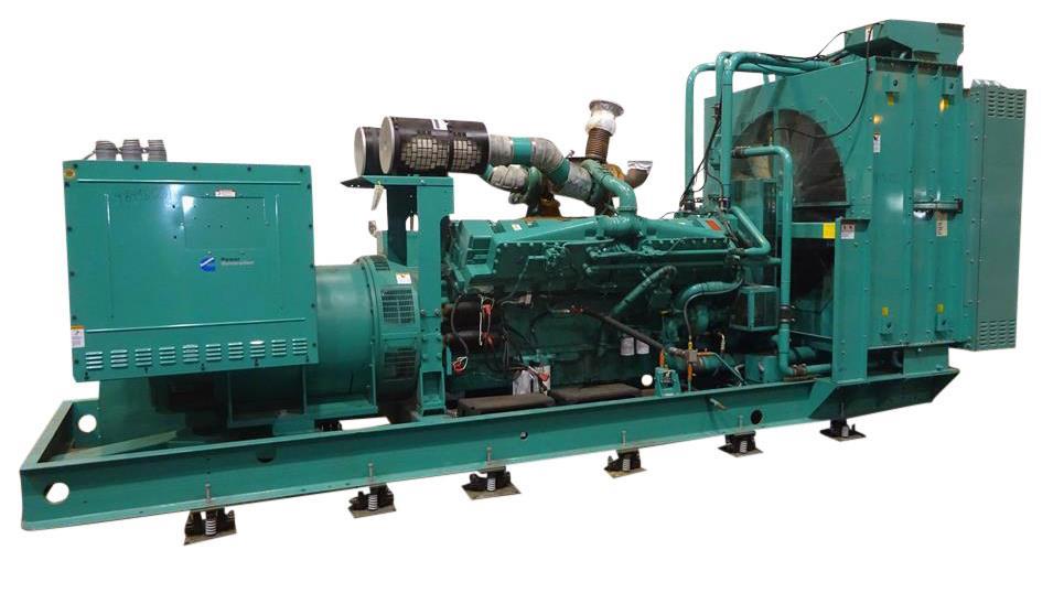 Used Cummins 1250 kW Standby Diesel Generator Set, Model 1250DFLC-5042